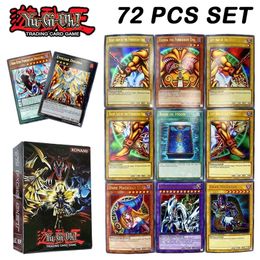 Jeux de carte 72pcs Yugioh Card Lettre holographique en anglais Dark Magic Girl Blue Eyes Collection Yu Gi OH XYZ Monster Trading Card Game 221025