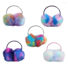 Berets Fashion Plush Feel Female Winter Earmuff Warm Ear Muffs Christmas Headphones Shape Girls Earmuffs Auroral Colour Dropship