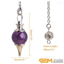 Pendant Necklaces Merkaba Natural Ball Bead Pendulum For Dowsing Divination Chakra Reiki Healing Energy Jewellery Necklace Chains 95mm