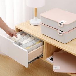 Storage Drawers 1/10/15 Grid Reusable Plastic Underwear Box With Mark Closet Organiser Drawer For Socks Boxers Bra DC1