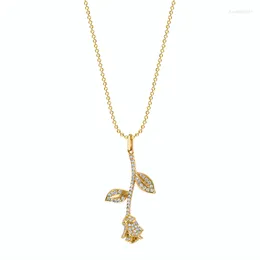 Chains Flower & Leaf Shape Pendant Necklace Women Fashion Jewelry 41 5cm Chain Necklaces Euramerican Style Decorative Bijoux