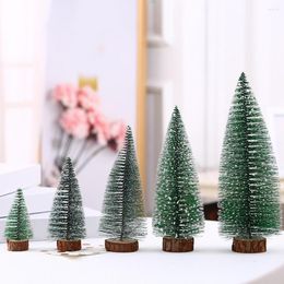 Christmas Decorations Accessories Lovely LED Glowing Tabletop Decoration Po Props PET Tree Ornament Pine Needle Year Gift