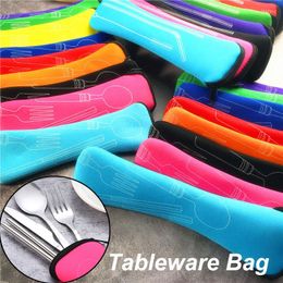 Dinnerware Sets Portable Tableware Bag Cutlery Dinner Travel Packaging Storage Box Picnic Fork Spoon Supplies