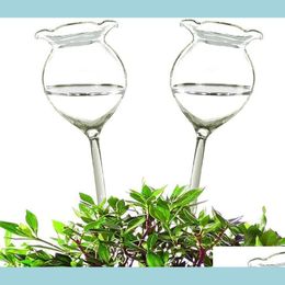 Watering Equipments Plant Waterer Self Watering Globes Hand Blown Clear Glass Water Bbs For Indoor Outdoor 2 Flower Shape Drop Deliv Dhfw7