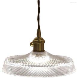 Pendant Lamps Antique Loft Decor LED Light Vintage Brass Glass Hanging Lamp Dining Room Home Lighting Retro Droplight Luminaire