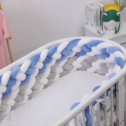 Bedding sets 1M 2 2M Baby Bed Bumper for born Thick Braided Pillow Cushion Set Crib s Room Decor 221025251N 240422