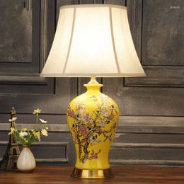 Table Lamps Vintage Chinese Porcelain Ceramic Lamp Bedroom Living Room Wedding Jingdezhen Deco