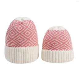 Ball Caps Baseball For Women Fashionable With Words Adult And Baby 2 Pieces Autumn Winter Thermal Warm Wool Whatever Cap