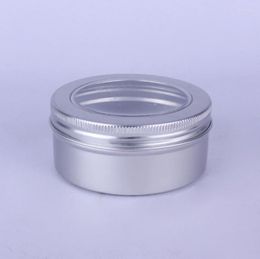 Storage Bottles 350pcs 150g Round Jars Containers Aluminum Tin With Clear Window Candies Bead Balms Jewelry Boxes