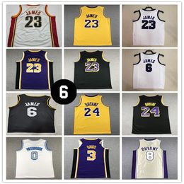 Men LeBron 23 6 James LA Basketball Jerseys Anthony 3 Davis 8 24 KB BRYANT Russell 0 Westbrook Stitched Maillots de basket With No 6 Patch Bill Russell