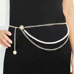 Belts Belt For Women Skirt Female Chain Retro Hiphop Nightclub Sexy Jeans Dress Punk With Metal Waist Sashes