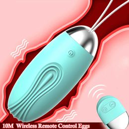 Sex toy Electric massagers s masager Toys for Woman Wireless Remote Control 10 Speeds Vibrating Eggs Clitoris Stimulator Vaginal Massage Ball 4VOB DV3K