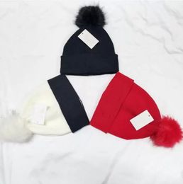 Winter Beanie Brand Female Fur Poms Hat Winter Hat for Women Girl 's Hats Knitted Cap Thick