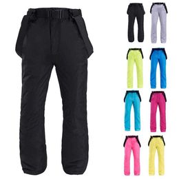 Skiing BIB Pants Men And Women Outdoor High Quality Windproof Waterproof Warm Coup Trousers Winter Snowboard Brand L221025