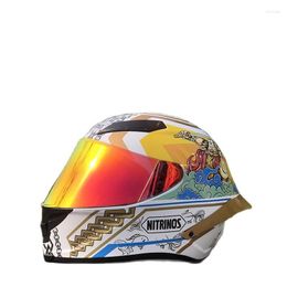 Motorcycle Helmets 2022 Full Face Helmet Winter Saeson Riding Motocross Racing Motobike White Safety Hat