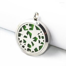 Pendant Necklaces Arrival Aroma Essential Oil Diffuser 316 Stainless Steel Screw 30mm Star Floating Lockets Jewellery