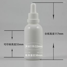 Storage Bottles China Supplier Glass Essential Oil 50ml Bottle Round Shape Container For Essence Serum