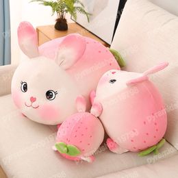 23/35/50 New Lovely Pink Strawberry Rabbit Plush Toys Soft Cartoon Bunny Animal Stuffed Doll for Kids Gift Sleeping Pillows