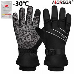 Ski Gloves Ski Gloves 3M Warm Full Finger Touch Screen Winter Cycling Gloves Bike Glove Windproof Motorcyc Glove Men Women L221025