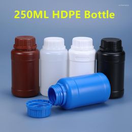 Storage Bottles 10PCS 250ml Round HDPE Material Airtight Sealing Container For Reagent Liquid Food Grade Sample Bottle