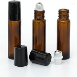 small airtight bottles Wholesale 10ml Roller Bottle 240pcs Glass Essential Oil Stainless Steel Ball With Dropper Opener