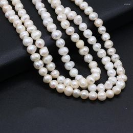 Beads Real Natural Freshwater Pearls Nearly Round Shape 36 Cm Strand 6-7mm For Jewellery Making Necklace