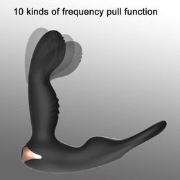 Full Body Massager Sex toy Remote Control Pull Function Anal Toys Male Prostate Massager Vibrator for Woman Butt Plug Man Prostata Stimulator QHGX CXA4