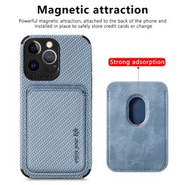 Magsafing Wallet Wireless cases Charger Cover For iPhone 15 14 11 12 13 Pro Max X Xr Xs Max 7 8 6 6s Plus SE 2 Fibre Leather Case