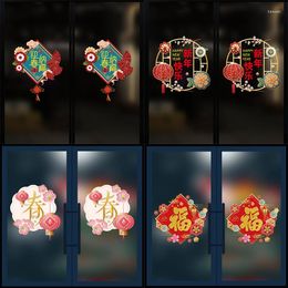 Window Stickers 2023 Chinese Year Glass Spring Festival Blessing Traditional Decor Door Decals