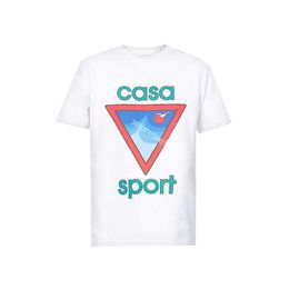 23ss Casablanca Men Designer T-shirt Seagull Waves Alphabet Tee Sport Fashion Short Sleeve T shirt