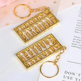 Keychains Design Unique Creative Metal Keychain Chinese Accounting Tool 6 Rows Abacus Key Chain Ancient Classic Style Ring