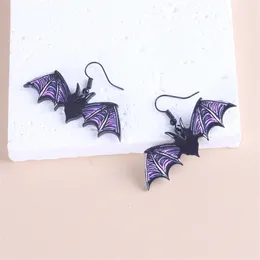 Halloween earrings Cuff and the United States dark quirky skull bat earrings fashion creative fun couple hanging decoration pen bag high-end atmosphere