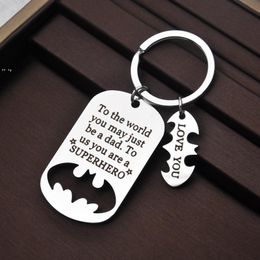 Favor Keychain Gifts Stainless Steel Keyring From Son Daughter Christmas Gift Father's Day Keychains Gifts for Papa Daddy BBC120