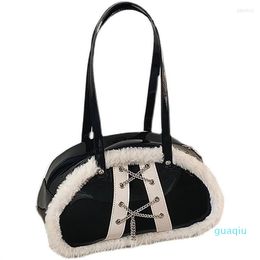 Evening Bags Fashion Bag Luxury Faux Fur Women Handbags Designer Lady Hand Fluffy Soft Plush Shopper Warm Winter Sac