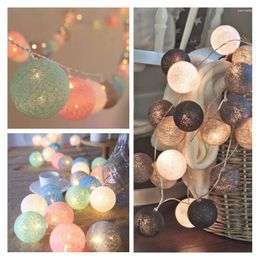 Strings 20 LED Cotton Balls Garland String Lights Christmas Decorations Outdoor Holiday Wedding Xmas Party Home Decoration Fairy Garden