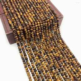 Beads 1strand Small Faceted Tiger Eye Natural Semi-precious Stone Loose Strand 2x3-5x6mm DIY For Making Necklace Bracelet