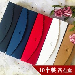 Gift Wrap Kraft Paper Boxes DIY Handmade Candy Chocolate Packing Wedding Cake Case Christmas Wrapping 10Pcs/Lots