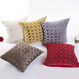 Pillow Flocking Geometric Three-dimensional Circle Pattern Cover Decorative Pillows S Home Decor