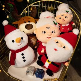 23CM Christmas Santa Claus Elk Snowman Plush Toys Stuffed Festival Doll Christmas Gifts For Children Bedroom Decoration