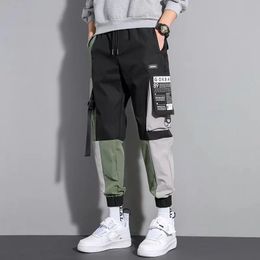 Pantaloni da uomo Godlikeu Cargo Pantaloni da uomo Tasche hip-pop da uomo Moda Jogger Cotone Streetwear