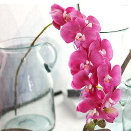 Decorative Flowers 35CM Silk Butterfly Orchid Vase Display Artificial Year Christmas Decor For Home Wedding Bridal Accessories