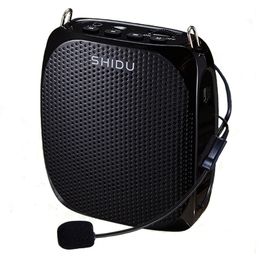 Other Electronics SHIDU 10W Portable Voice Amplifier Wired Microphone Audio Speaker Natural Stereo Sound Loudspeaker for Teacher Megaphone S258 221025