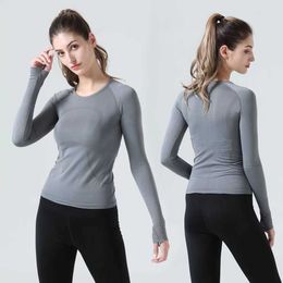 Swiftly ladies Yoga Tech womens wear sports t shirts long sleeve outfit T-shirts moisture wicking knit high elastic fitness workout lulus 68