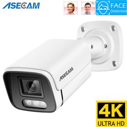 Dome Cameras 8MP 4K IP Camera Outdoor Ai Face Detection H.265 Bullet CCTV RTSP Colour Night Vision 4MP POE Human Audio Security Camera 221025