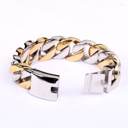 Link Bracelets Buy Various High Quality Gold Colour Classic Big Mens And Womens Titanium Fashion Jewelry