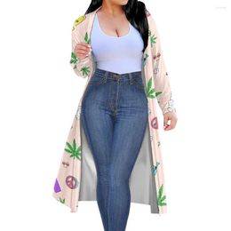 Women's Trench Coats Six -9Custom Your Design Sublimation Print Women's Beach Style Long Cover Up Cloak Cape Sun Proof Robe Drop