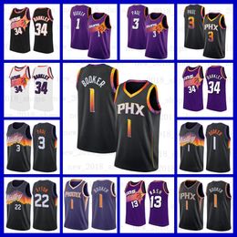 Basketball Jersey Devin Booker Chris Paul Retro Charles Barkley Steve Nash Josh Jackson Jerseys Men