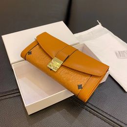 Brand purse Women's designer clutch leather letter change Men's card holder mobile phone long style handbag201D