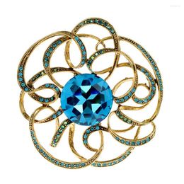 Brooches CINDY XIANG Large Crystal Flower For Wmen Vintage Rhinestone Jewellery All Matched Coat Dress Accessories 2 Colours Pick