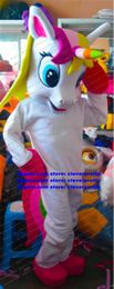 New Unicorn Flying Horse Rainbow Pony Mascot Costume Adult Cartoon Character Outfit Suit Marketing Promotions THEME PARK CX4027